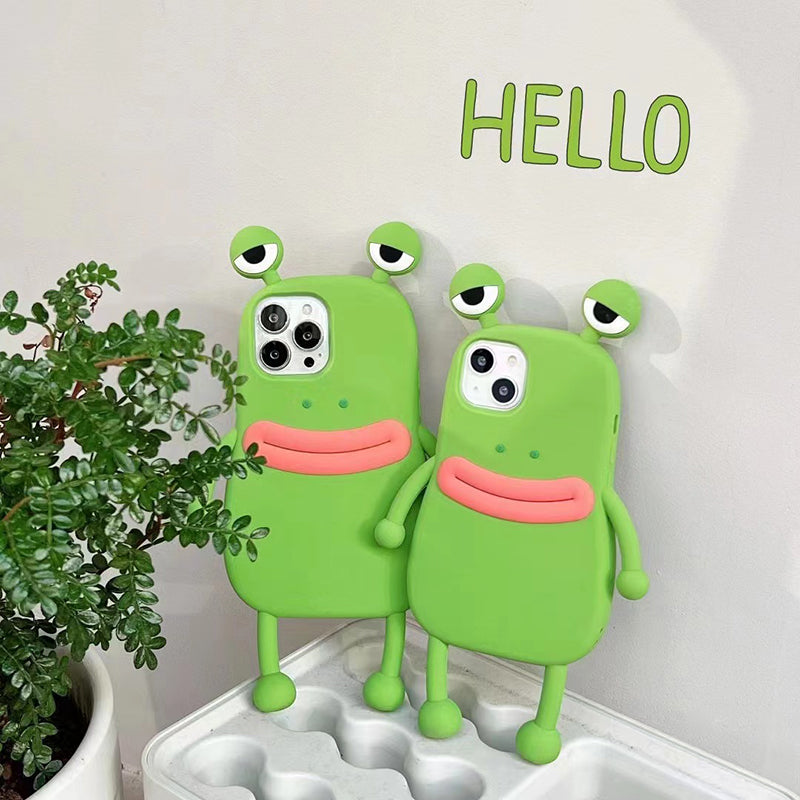 Funny Silicone 3D Frog Phone Case Shockproof Bumper Cover