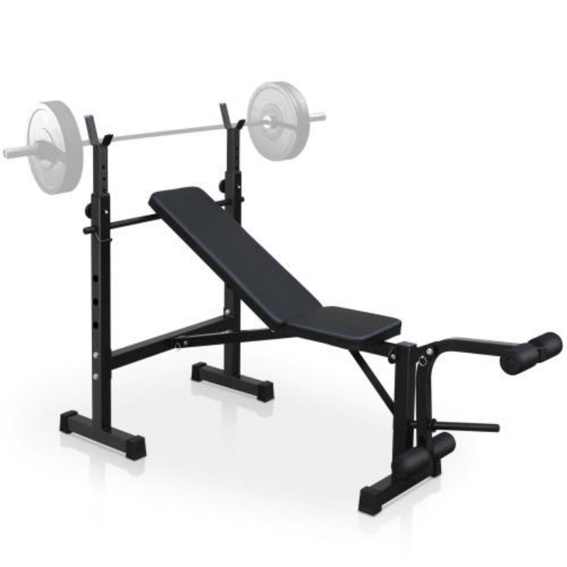Olympic Weight Bench with Squat Rack – Adjustable Home Gym Bench Press Set for Full-Body Strength Training