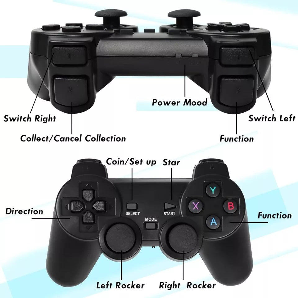 NEW 4K Retro Game Console Plug-Play 20000- Video Game Stick-2x Wireless Controllers