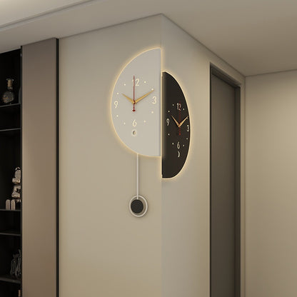 W Modern Double-sided Corner Clock