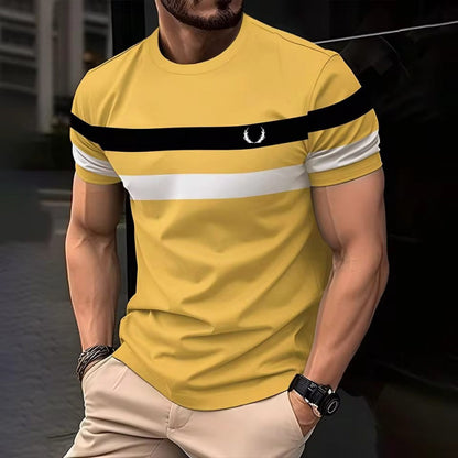 Men’s Premium Breathable Stripe Performance Tee