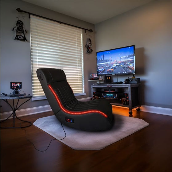 NEW Foldable Gaming Chair With Onboard Speakers, LED Strip Light