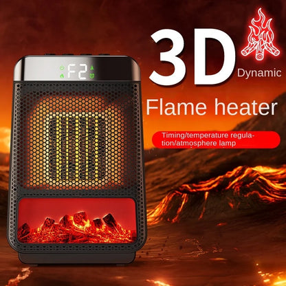 NEW Fan Heater 3D Dynamic Flame Bathroom Home Heater 1500W Portable Household ECO Electric Heater PTC Fast Heating Shake Head Warmer