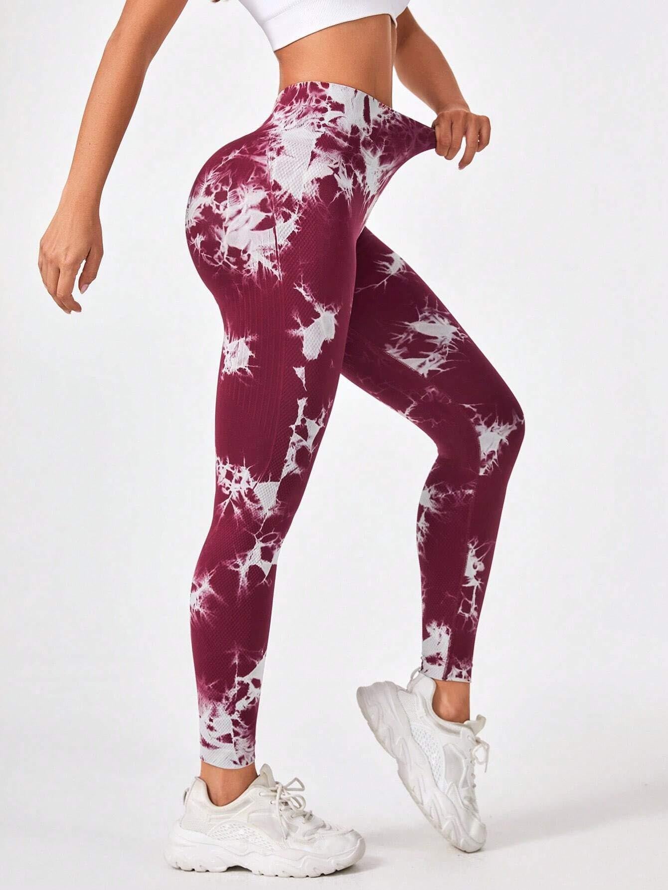 NEW 3 Pack Tie Dye Workout Seamless Leggings For Women High Waist Gym Leggings Yoga Pants