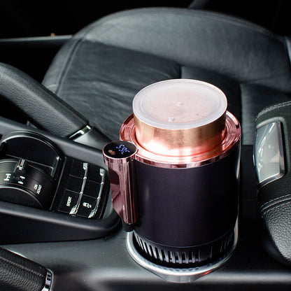 NEW 2 In1 Car Heating Cooling Cup 12V Smart Car Cup Holder Digital Temperature Display Drink Cup Warmer Cooler Mini Car Refrigerator