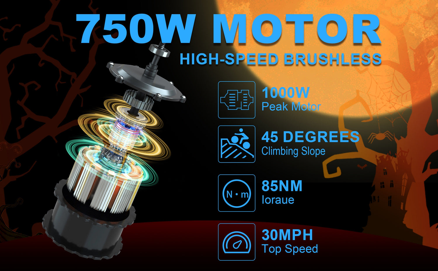 E-Bike 750W Motor,48V15Ah Battery,20 Inches