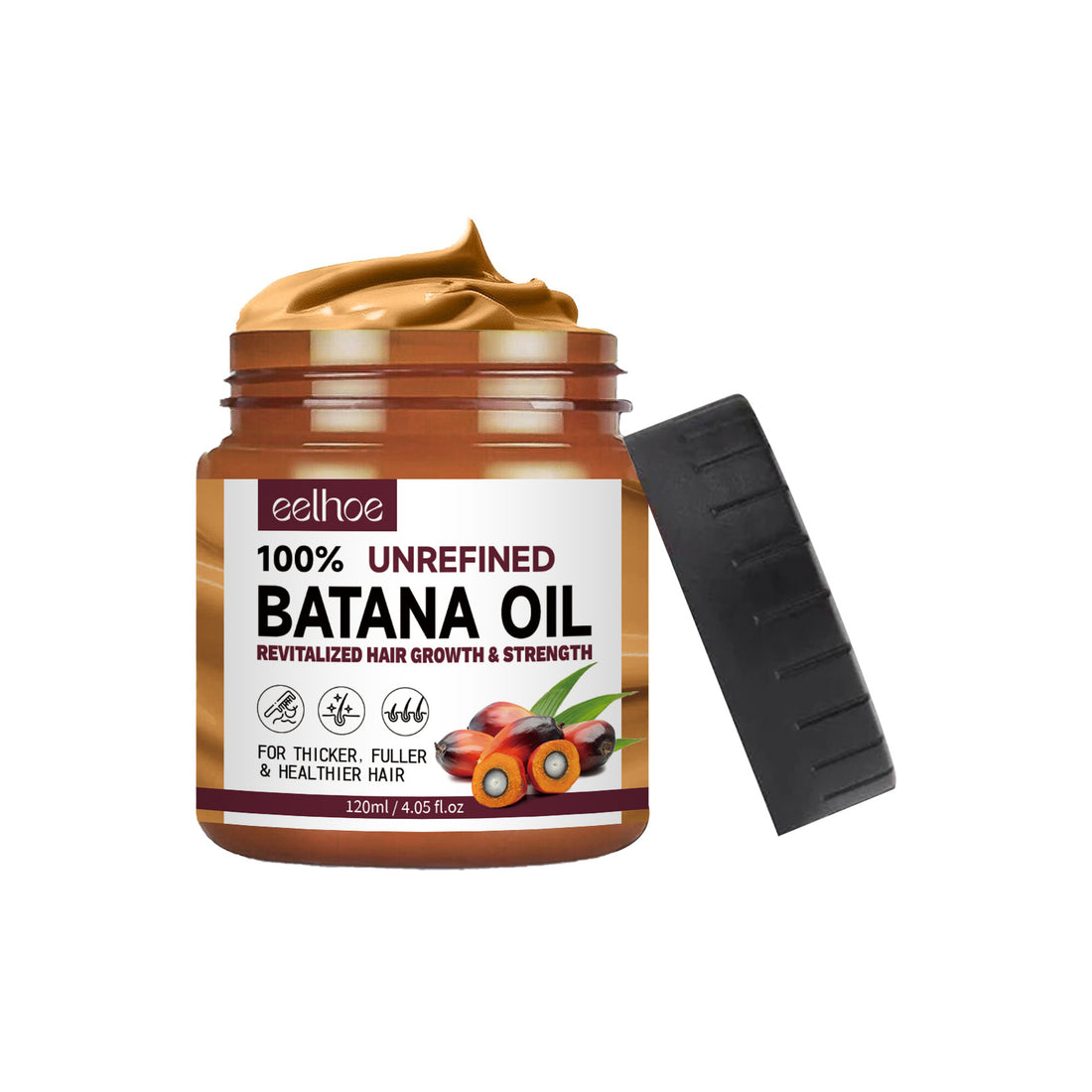 Natural Batana Oil, Dr. Sebi Batana Oil From Honduras Unrefined For Men &amp; Women 4.05 Fluid Ounces