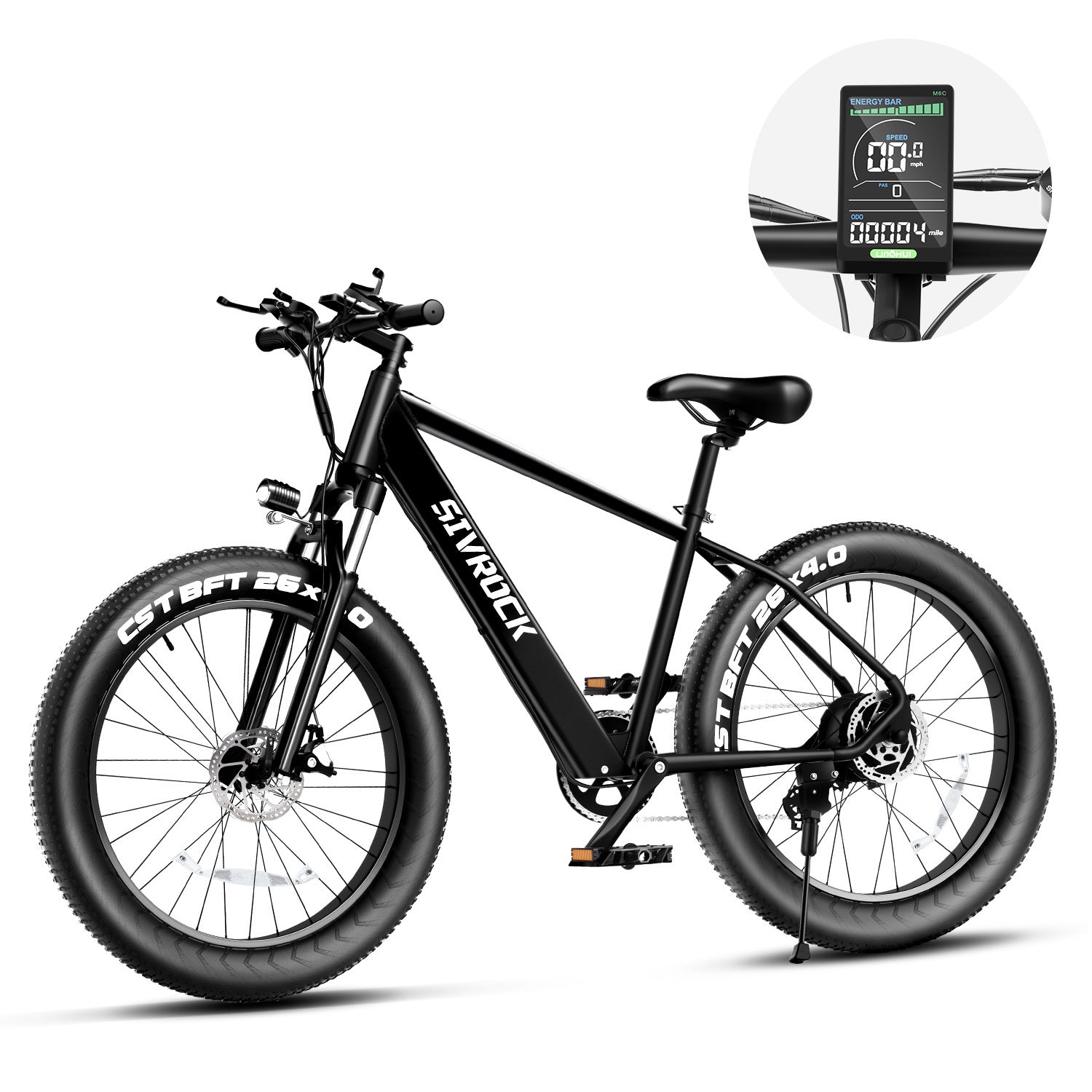 NEW Professional Electric Bike For Adults, 26 X 4.0 Inches Fat Tire Electric Mountain Bicycle, 1000W Motor 48V 15Ah Ebike For Trail Riding, Excursion And Commute, UL And GCC Certified