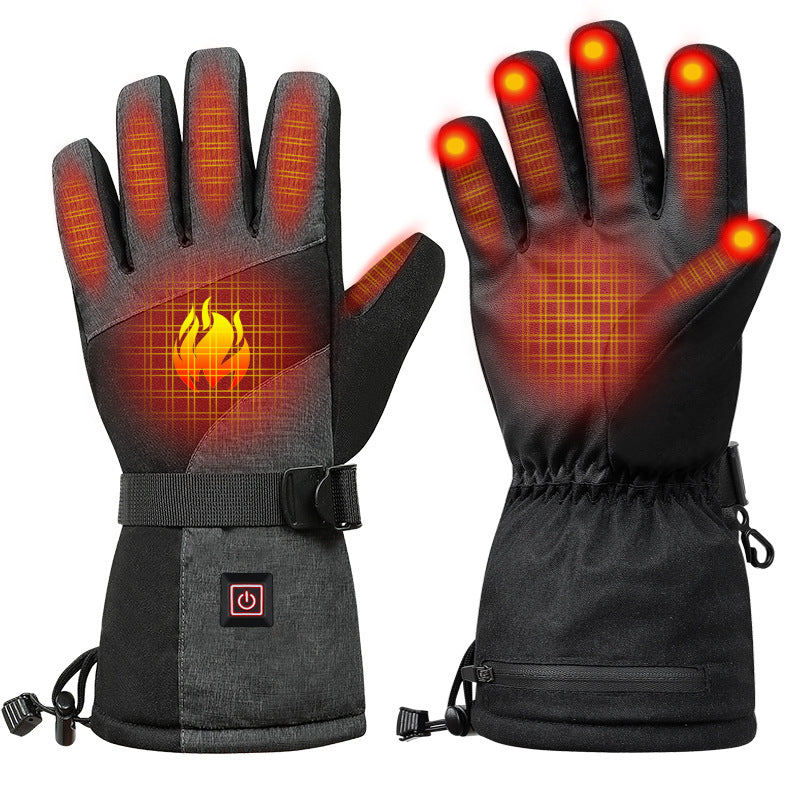 Rechargeable Heated Winter Gloves – Waterproof Thermal Electric Gloves with Full-Hand Heating (Batteries Included)