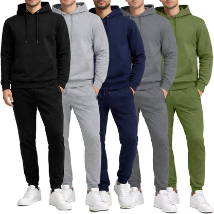 2-Piece Men’s Fleece-Lined Pullover Hoodie & Jogger Set