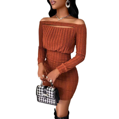 Hollow Sexy Long Sleeve Dress