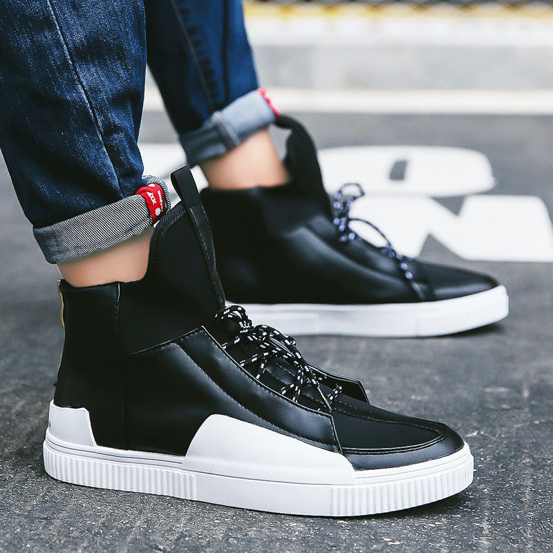 High-top zipper hip-hop sneakers