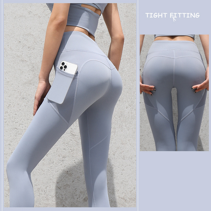 Gym Sport Seamless Leggings With Pockets Push Up High Waist Pants Women Fitness Running Yoga Pants