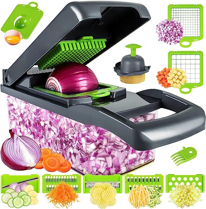 12 In 1 NEW Manual Vegetable Chopper Kitchen Gadgets Food Chopper Onion Cutter Vegetable Slicer - JonaStore