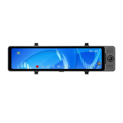 12 - inch Three - lens Car Video 2K HD Rearview Mirror Driving Recorder Voice - controlled Reversing Image Taxi - JonaStore