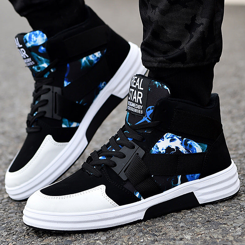 NEW Camouflage High-Top Lace-Up Shoe