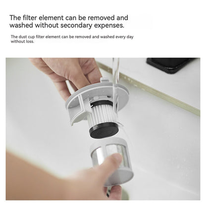NEW Portable Vacuum Powerful Bed Vacuum Cleaner Rechargeable Portable Vacuum For Pet Hair Carpets Floors Blue Household Cleaning Supplies
