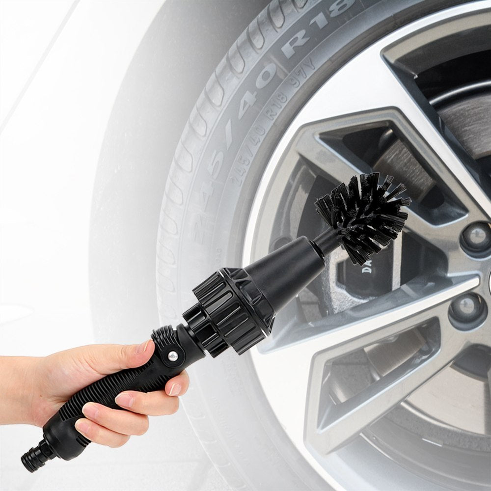 NEW Water-driven Rotary Cleaning Brush Wash Hand-held Water Spray Brush