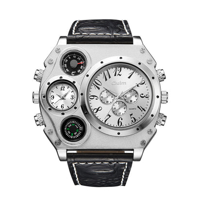 NEW Dual time zone quartz watch for men