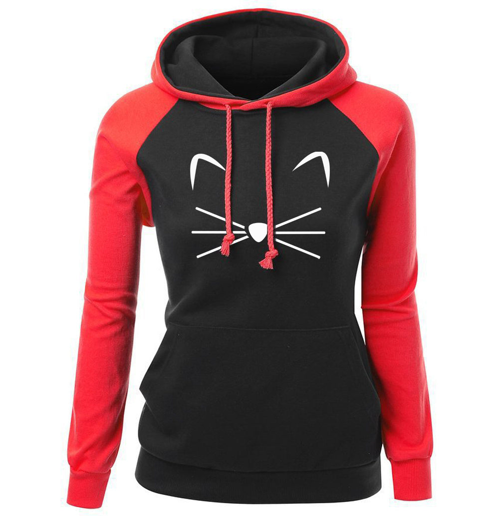 Cute Cat Woman Hoodies Sweater