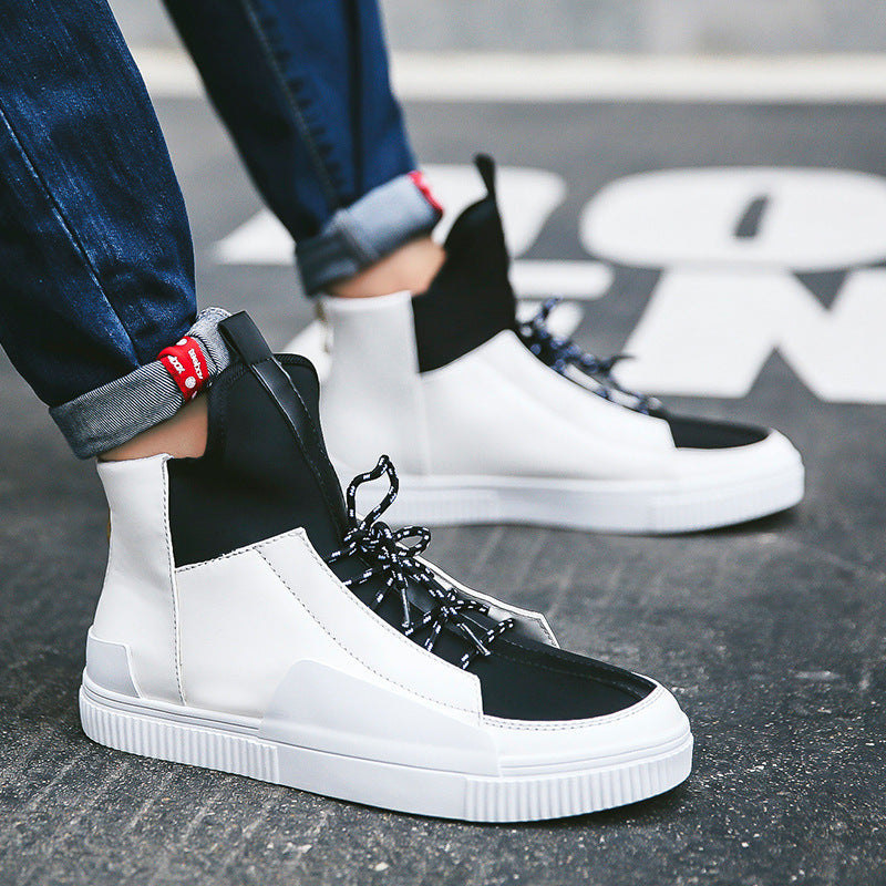 High-top zipper hip-hop sneakers