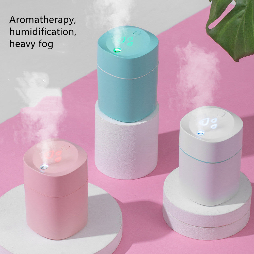 NEW Mini Humidifier With LED Night Light, Cool Mist Humidifier, USB Personal Desktop Humidifier For Car Home Mini Mist Maker With Colorful Night USB Sprayer Essential Oil Diffuser Air Purifier