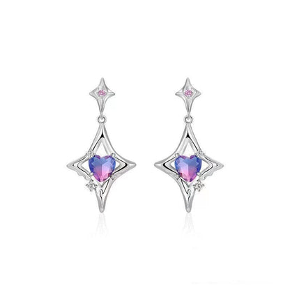 Purple Gradient Asterism Earrings - Jona store