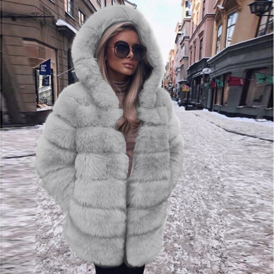 NEW Women Luxury Winter Warm Fluffy Faux Fur Short Coat Jacket