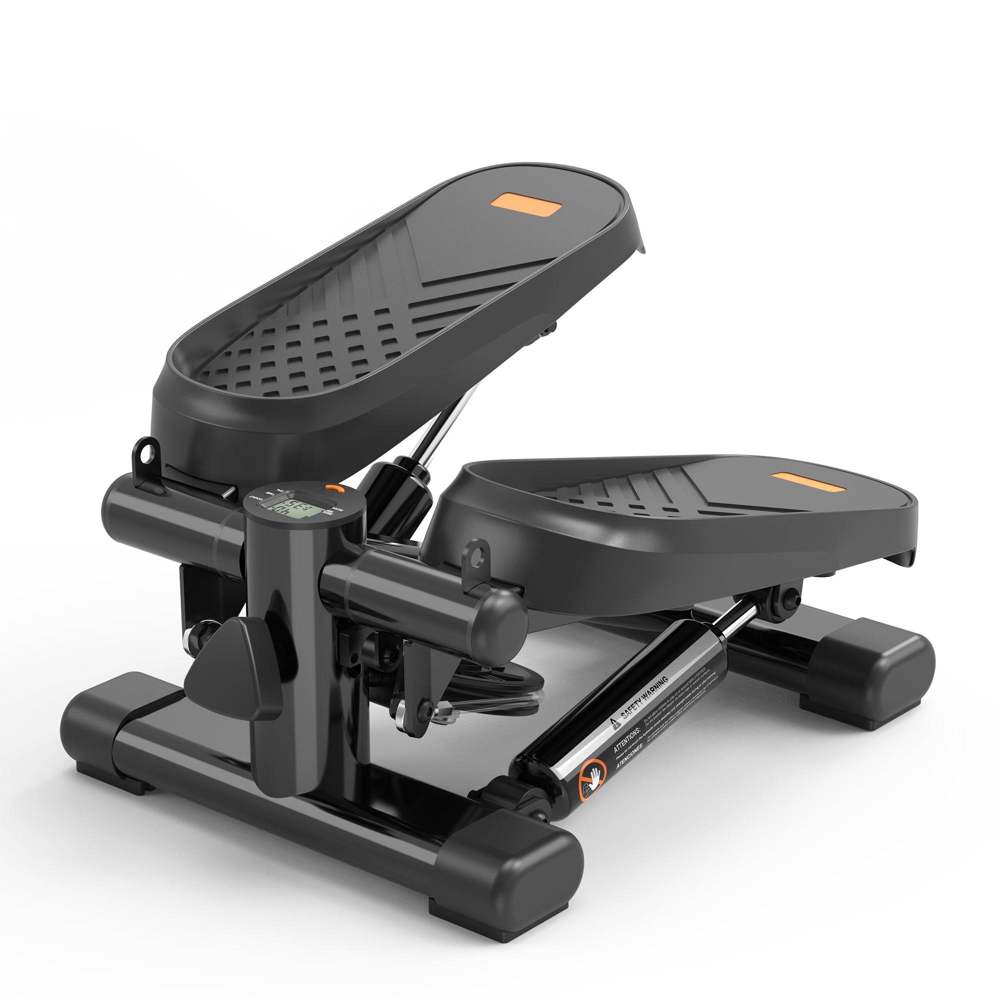 Home Office Exercise 330LBS Capacity Mini Stepper With Resistance Bands And LCD Monitor