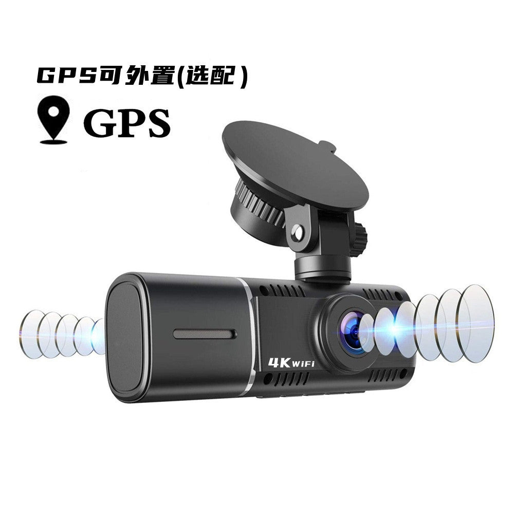 NEW Cross-border Driving Recorder Car Camera Double Recording Parking Surveillance Infrared Night Vision Ultra Wide Angle