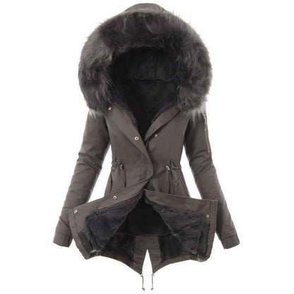 NEW Fur collar cotton jacket