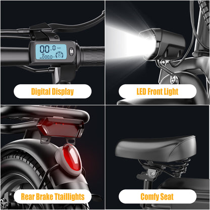 ASKGO Electric Scooter, 500W Motor, 14&