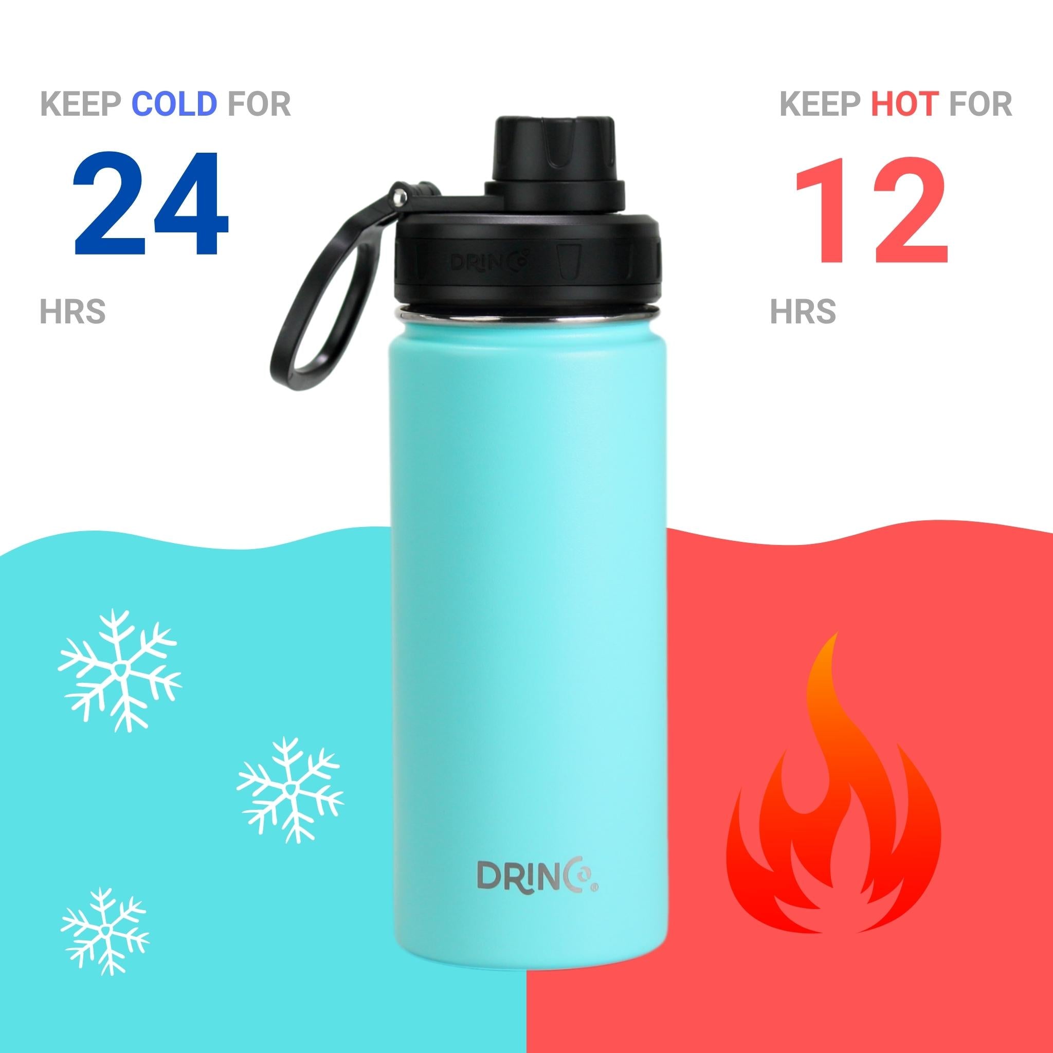 18oz Stainless Steel Sport Water Bottle - JonaStore