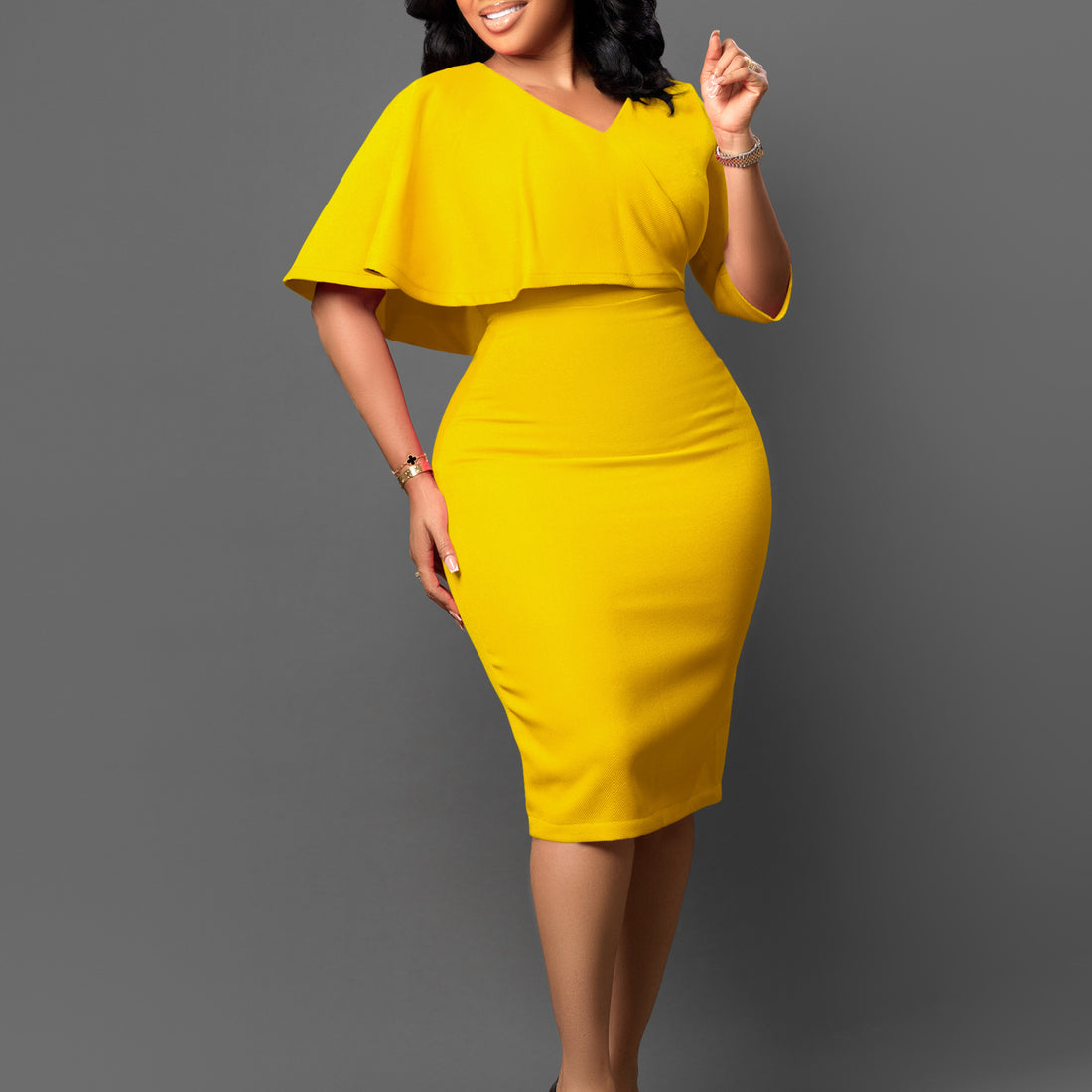 NEW Solid Color Sheath Career Pencil Skirt Africa Dress