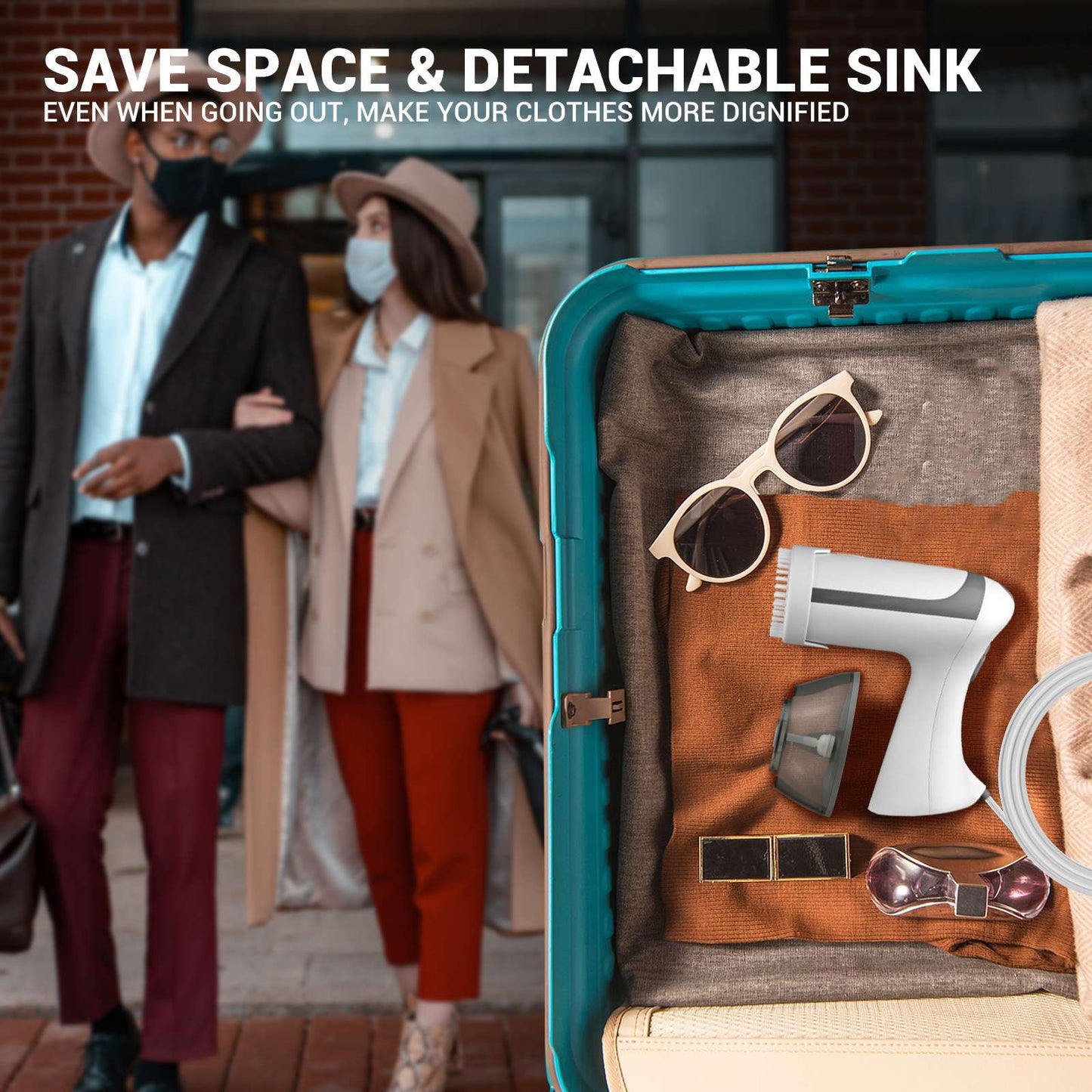 Garment Steamer GS002 – 1500W Powerful Handheld Steamer, 300ml Tank, Fast Wrinkle Removal for All Fabrics