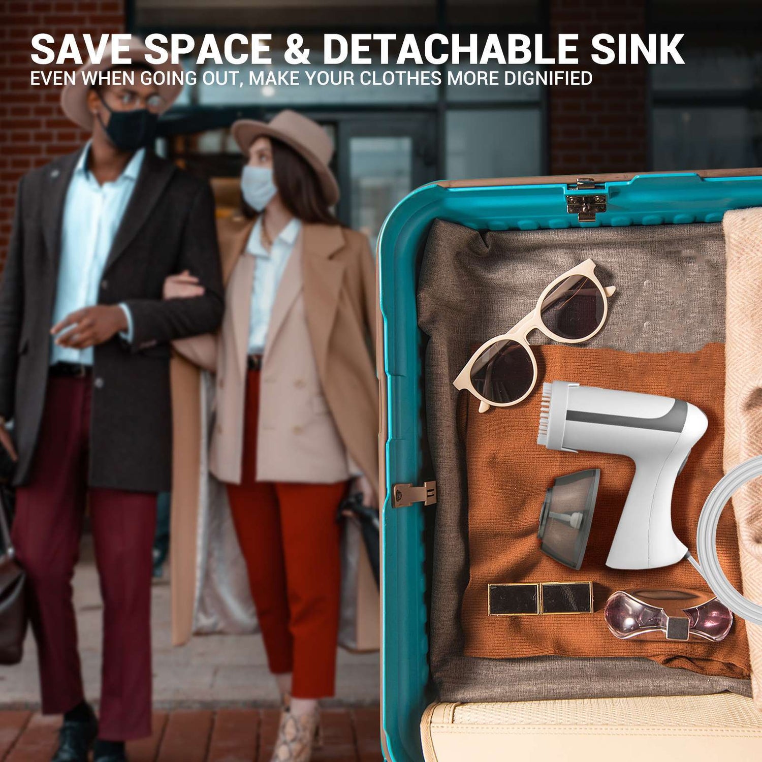 Garment Steamer GS002 – 1500W Powerful Handheld Steamer, 300ml Tank, Fast Wrinkle Removal for All Fabrics