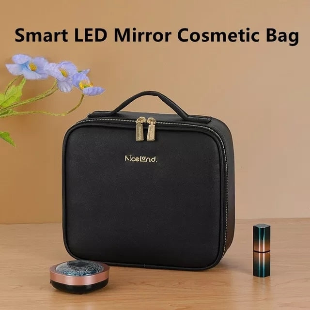 Étui de miroir cosmétique intelligent à LED