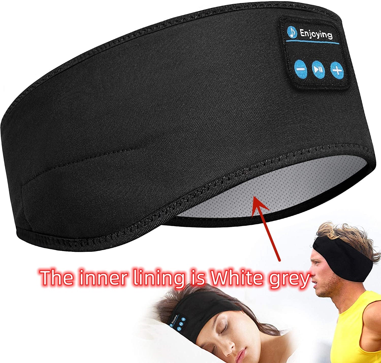 NEW Wireless Bluetooth Sleeping Headphones Headband Thin Soft Elastic Comfortable Music Ear Phones Eye Mask For Side Sleeper Sports