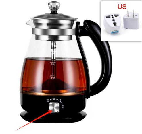 1L Automatic Steam Tea Maker Insulation Household Glass Electric Kettle - JonaStore