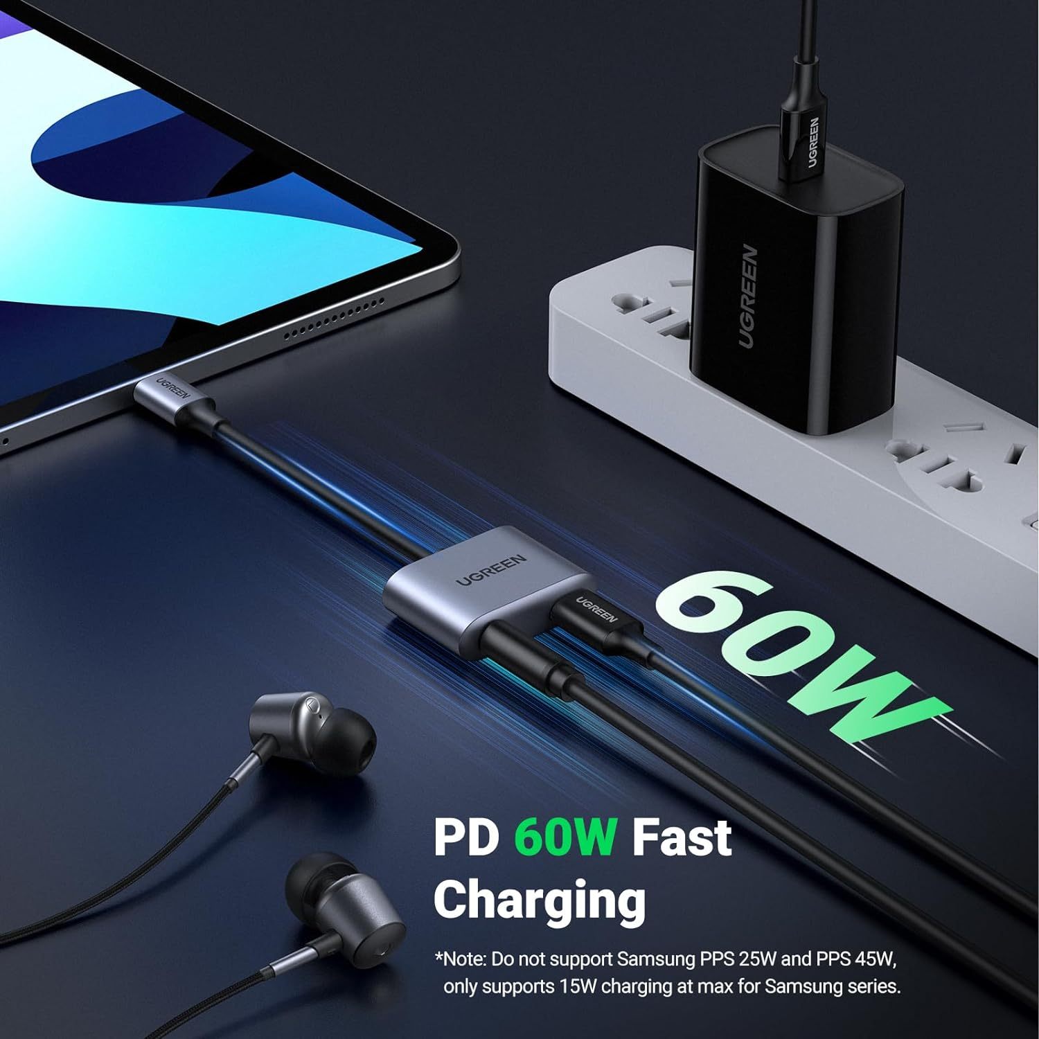 2 - in - 1 USB C To 3.5mm Headphones Adapter, PD Fast Charging, Hi - Res Sound - JonaStore