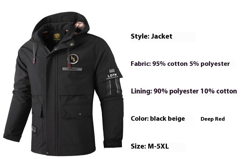 NEW Coat Foreign Trade Hooded Jacket Waterproof Hooded Outdoor