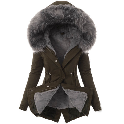 NEW Fur collar cotton jacket