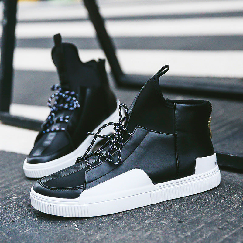 High-top zipper hip-hop sneakers