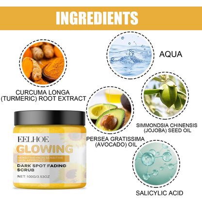 NEW Eelhoe Turmeric Exfoliating Facial Scrub For Deep Cleansing Of Delicate Pores And Beauty Cleansing Treatment