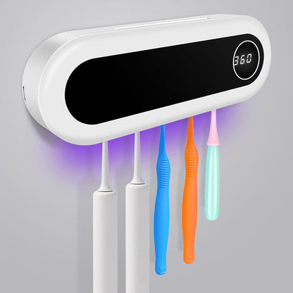 NEW Wall Mounted Toothbrush Holder Smart Toothbrush UV Sterilizer Holder Toothpaste Dispenser Squeezer For Bathroom Accessories