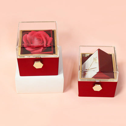 Rotating Soap Flower Rose Gift Box Creative Rotating Rose