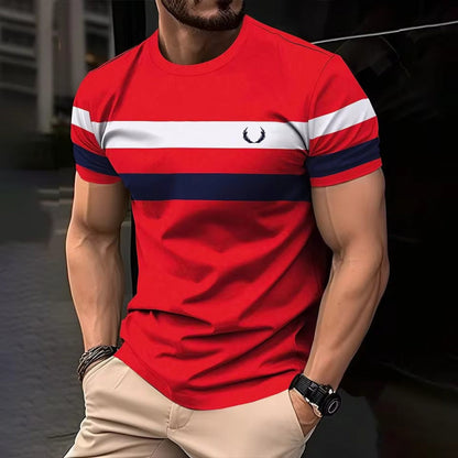 Men’s Premium Breathable Stripe Performance Tee