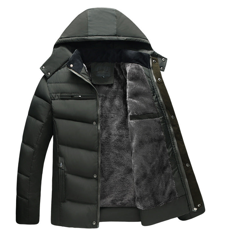 NEW Fashion simple plus velvet thick down jacket