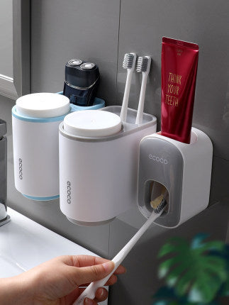 NEW Wall Mounted Automatic Toothpaste Holder Bathroom Accessories Set Dispenser