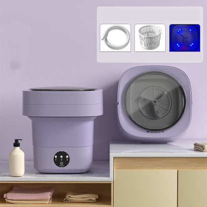 NEW Mini Foldable Washing Machine Portable Mini Socks Underwear Panties Washing Machine Big Capacity 3 Models With Spinning Dry Gadgets